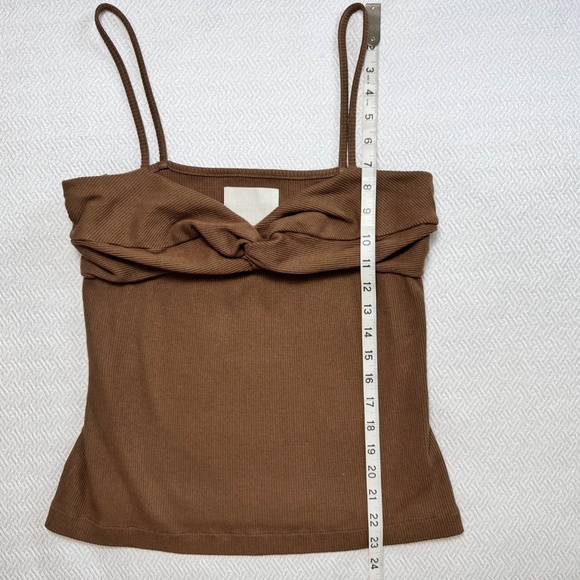 NWOT Citizens of Humanity Emi Twist Cami Tank Size XL Malt Ball Brown Y2K - Picture 7 of 12